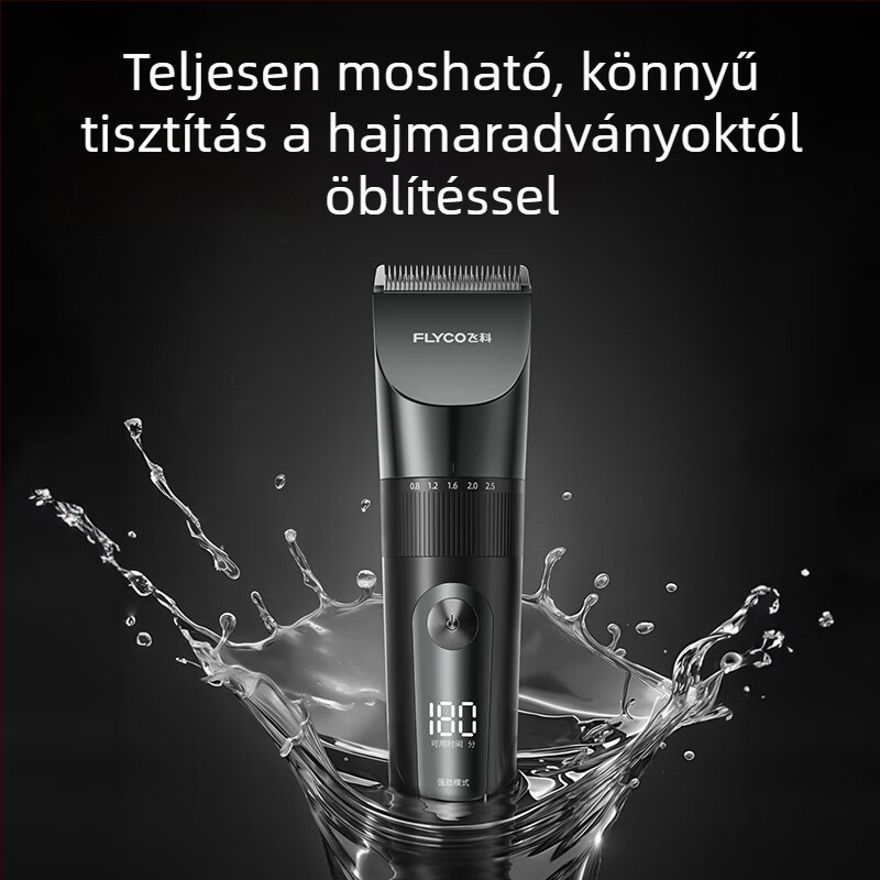 Elektronikus hajvágó brushless motorral, kerámiás penge, vízálló és teljesen mosható otthoni használatra