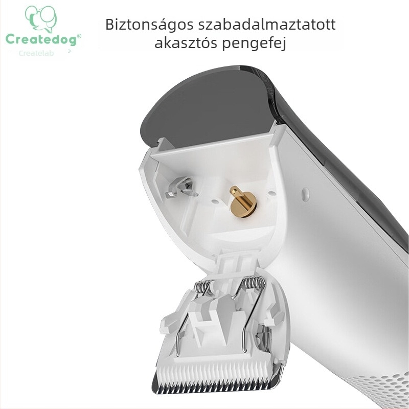 Babahajvágó kerámia pengével, kefemotoros, beépített 500–800 mAh akkumulátor, mosható test, vízálló, akár 1 óra üzemidő