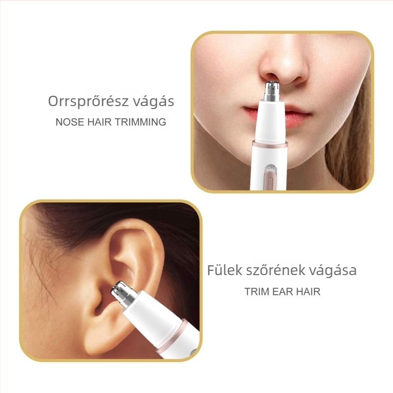 4 az 1-ben elektromos borotva nőknek — orrszőr-trimmel és testápoló, 51.8 g, Pod márka, licencelt magáncímke