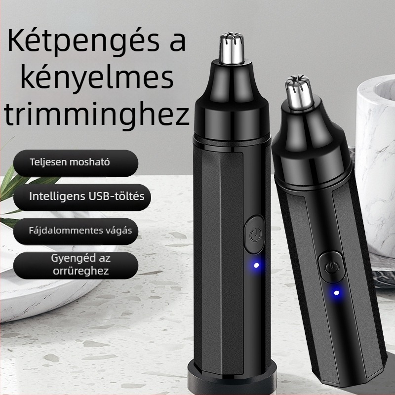 Geelyilai 5056 Orrszálnyíró – Újratölthető, Beépített akkumulátor, Vízben mosható leválasztható penge, Akkumulátor kapacitás 100–300 mAh, Több mint 30 napos üzemidő