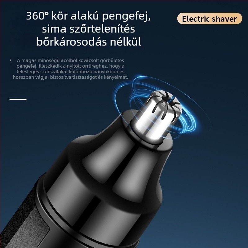 Geelyilai 5056 Orrszálnyíró – Újratölthető, Beépített akkumulátor, Vízben mosható leválasztható penge, Akkumulátor kapacitás 100–300 mAh, Több mint 30 napos üzemidő