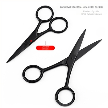 Rozsdamentes acélból készült grooming olló készlet szemöldök, szempilla, arc szőrzet, szakáll és orrszőrzet számára - Record Work