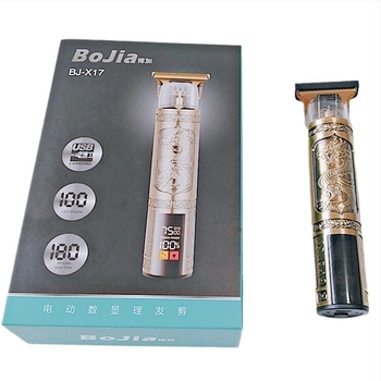 Baga elektromos hajvágó; rozsdamentes acél pengék; USB töltés; kijelző; univerzális használat