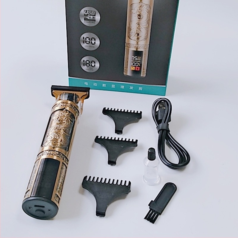 Baga elektromos hajvágó; rozsdamentes acél pengék; USB töltés; kijelző; univerzális használat
