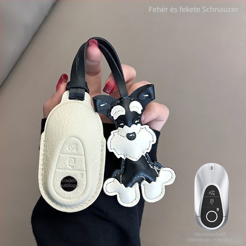 Mercedes-Benz kulcsfedél juhbőrből, exkluzív stílus, kód 0001