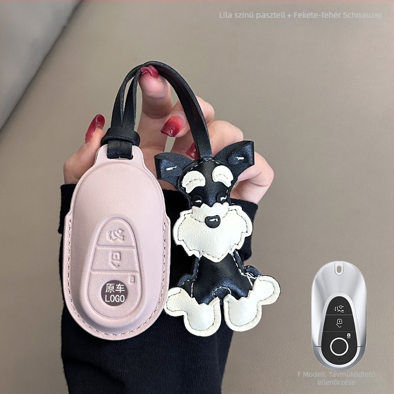 Mercedes-Benz kulcsfedél juhbőrből, exkluzív stílus, kód 0001