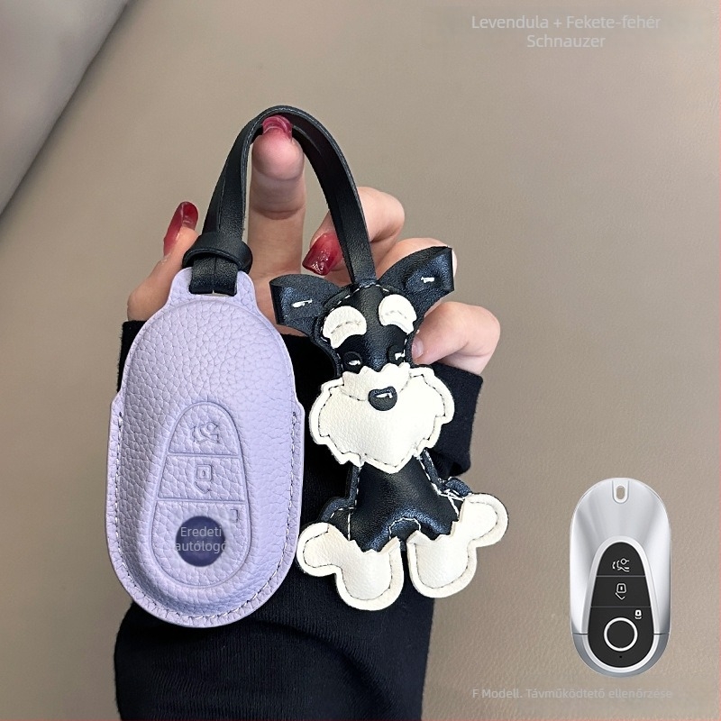 Mercedes-Benz kulcsfedél juhbőrből, exkluzív stílus, kód 0001