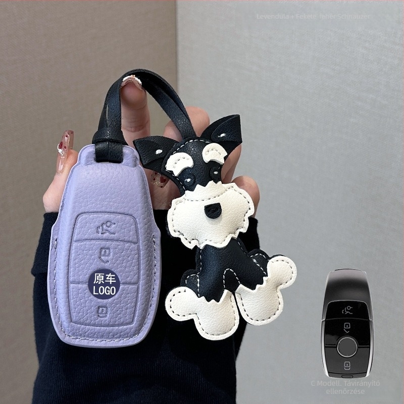 Mercedes-Benz kulcsfedél juhbőrből, exkluzív stílus, kód 0001