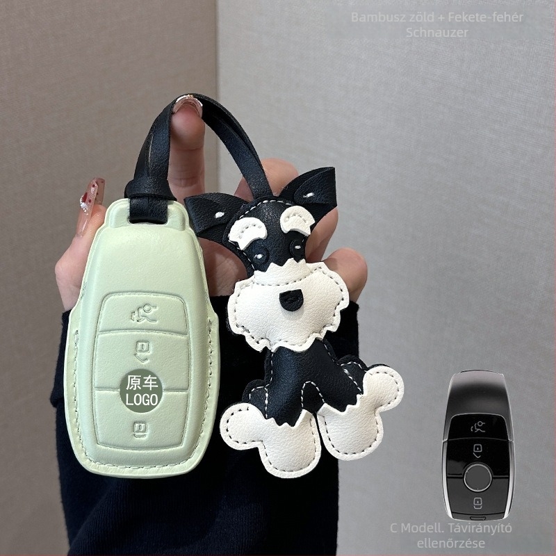 Mercedes-Benz kulcsfedél juhbőrből, exkluzív stílus, kód 0001