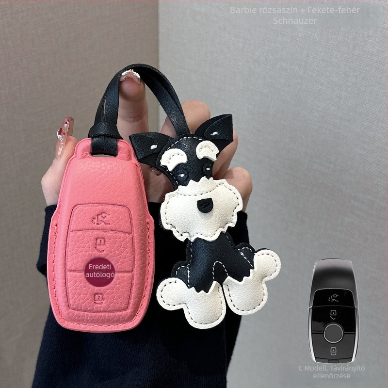 Mercedes-Benz kulcsfedél juhbőrből, exkluzív stílus, kód 0001