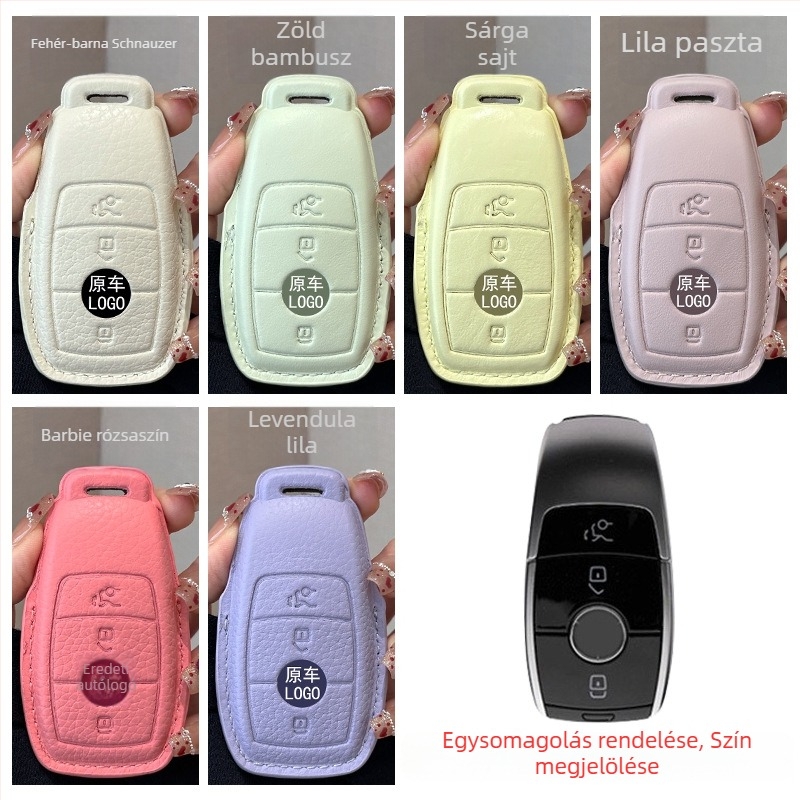 Mercedes-Benz kulcsfedél juhbőrből, exkluzív stílus, kód 0001