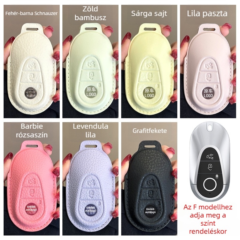 Mercedes-Benz kulcsfedél juhbőrből, exkluzív stílus, kód 0001