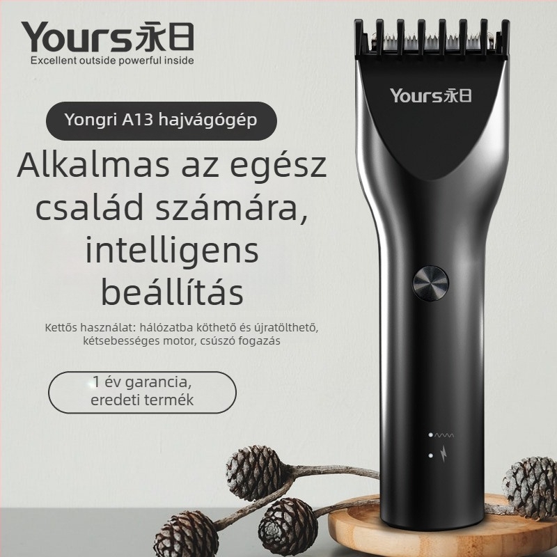 Brushless motoros elektromos hajvágó készlet kerámia vágófejjel, töltési üzemmód, eltávolítható mosható fej, alkalmas felnőtteknek, gyerekeknek és háziállatoknak (Modellek: A10–A13)