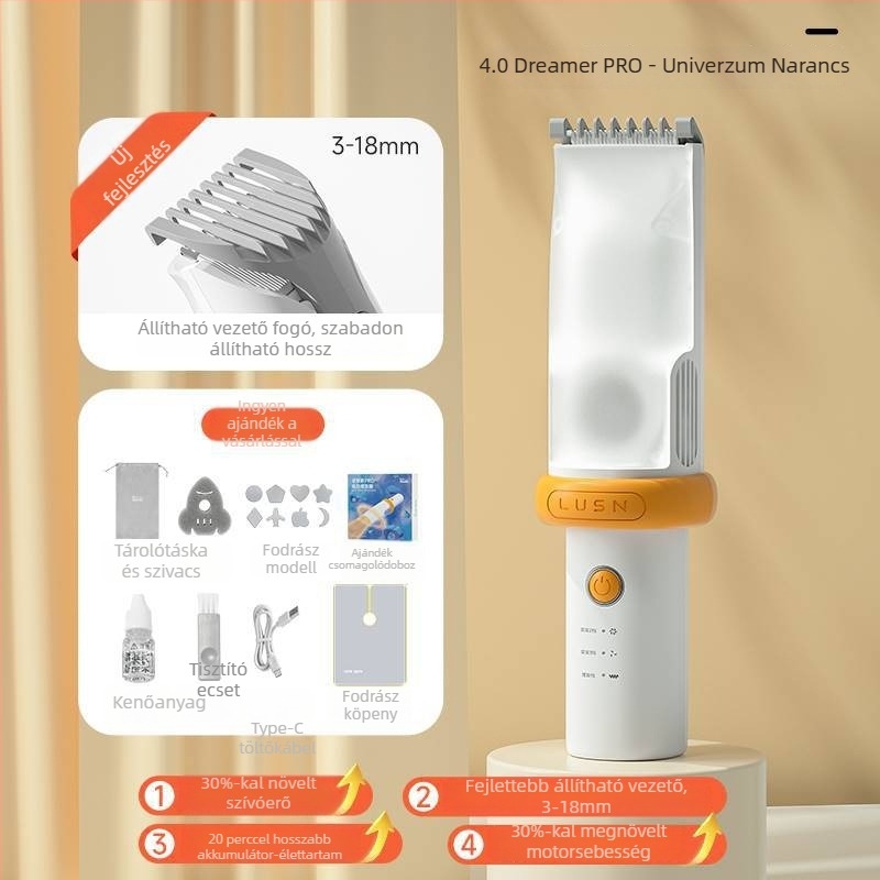 Ruyama babahajvágó készülék – 4. generáció, automatikus hajszívás