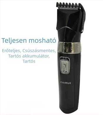 HC-002 elektromos hajvágó — újratölthető, Modell 002, 220V, vízálló, univerzális.