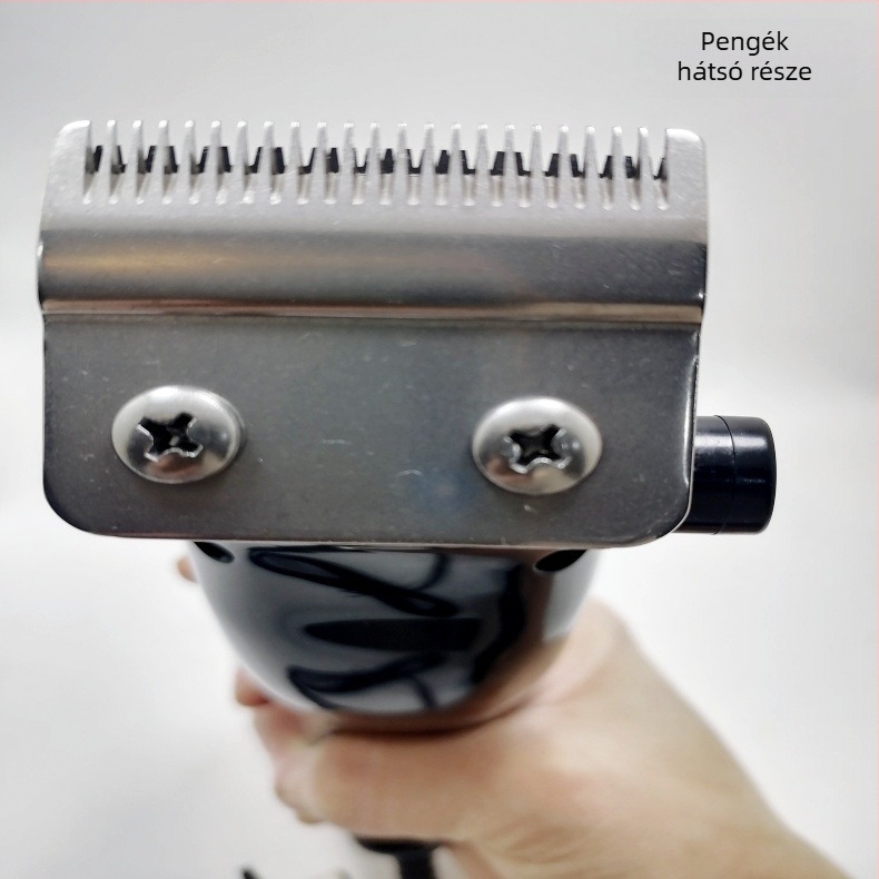 Real Man 977A Elektromos hajvágó felnőtteknek beépített akkumulátorral, kefés motor, rozsdamentes acél pengék, zaj alatt 36 dB