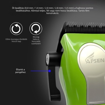 Wallbo Hajvágó – professzionális, akkumulátoros elektromos vágó kefés motorral, rozsdamentes acél pengékkel, beépített 2000–4000 mAh akkumulátor, 3–6 óra működés, zaj 36–45 dB