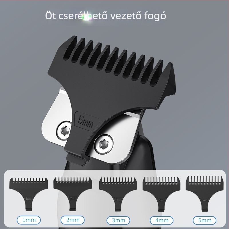 RESUXI 389-es elektromos hajvágó brús motorral, rozsdamentes acél vágófej, beépített 500–800 mAh akkumulátor, töltés üzemmód, 1–3 óra üzemidő