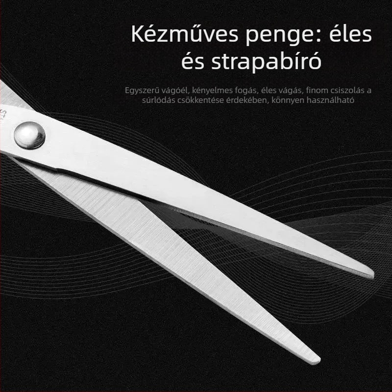 Fodrászolló a haj vékonyítására és vágására, lapos fogú kialakítású, barber szalonokhoz, professzionális hajvágó olló