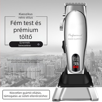 Elektromos hajvágó - beépített akkumulátor 1000–1200 mAh; levehető és mosható vágófej; rozsdamentes acél pengék; zajszint 46–70 dB