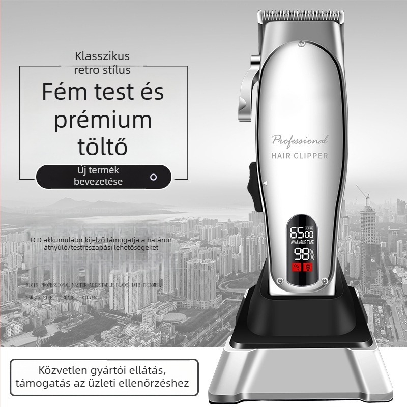 Elektromos hajvágó - beépített akkumulátor 1000–1200 mAh; levehető és mosható vágófej; rozsdamentes acél pengék; zajszint 46–70 dB