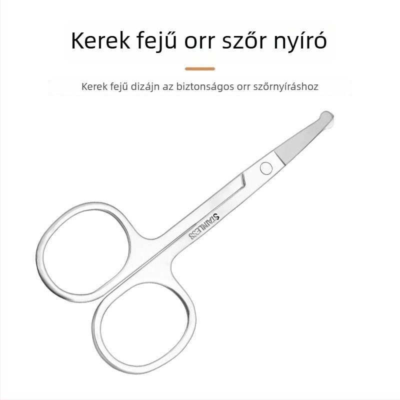 Orrszőrnyíró kerek fejjel, hálózati áramforrással, nem mosható