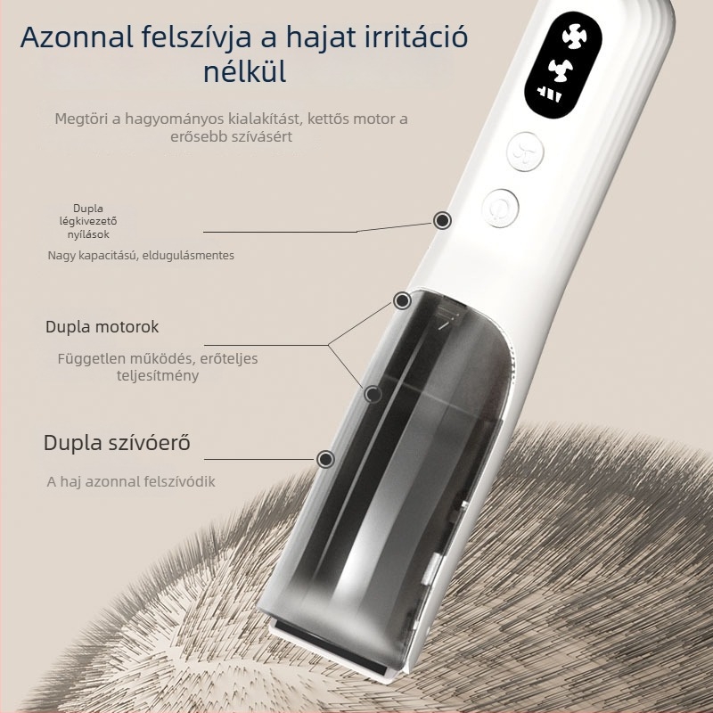 Baba hajvágó készülék halk működéssel és automatikus szívó funkcióval, elektromos hajvágó újszülötteknek és gyermekeknek