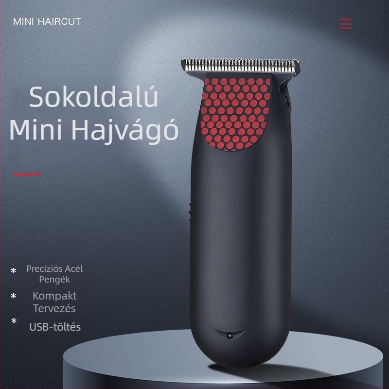 USB-töltéses elektromos hajvágó, vízálló, teljesen mosható, kefemotoros, pengék finom acélból, beépített akkumulátor 500–800 mAh