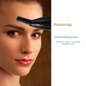 Többcélú elektromos orrszőr- és szemöldök-trimmelő | cserélhető mosófej | USB töltés, beépített 300–500 mAh akkumulátor, ABS + rozsdamentes acél