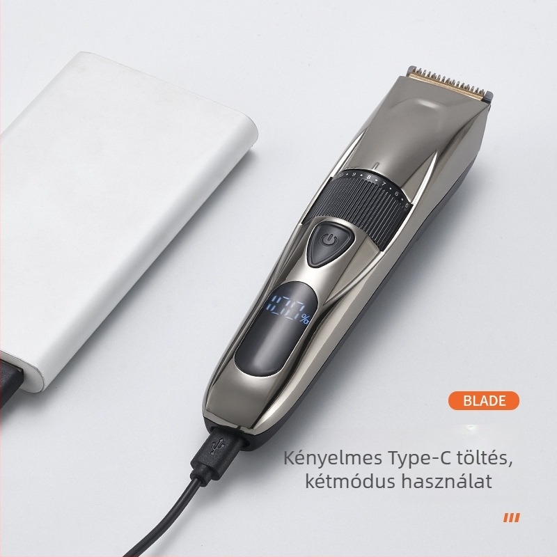 MISAM MS-5168C újratölthető elektromos hajvágó felnőtteknek és gyerekeknek, kefemotor, finom acél penge, ABS ház, csak száraz használat, CE ROHS