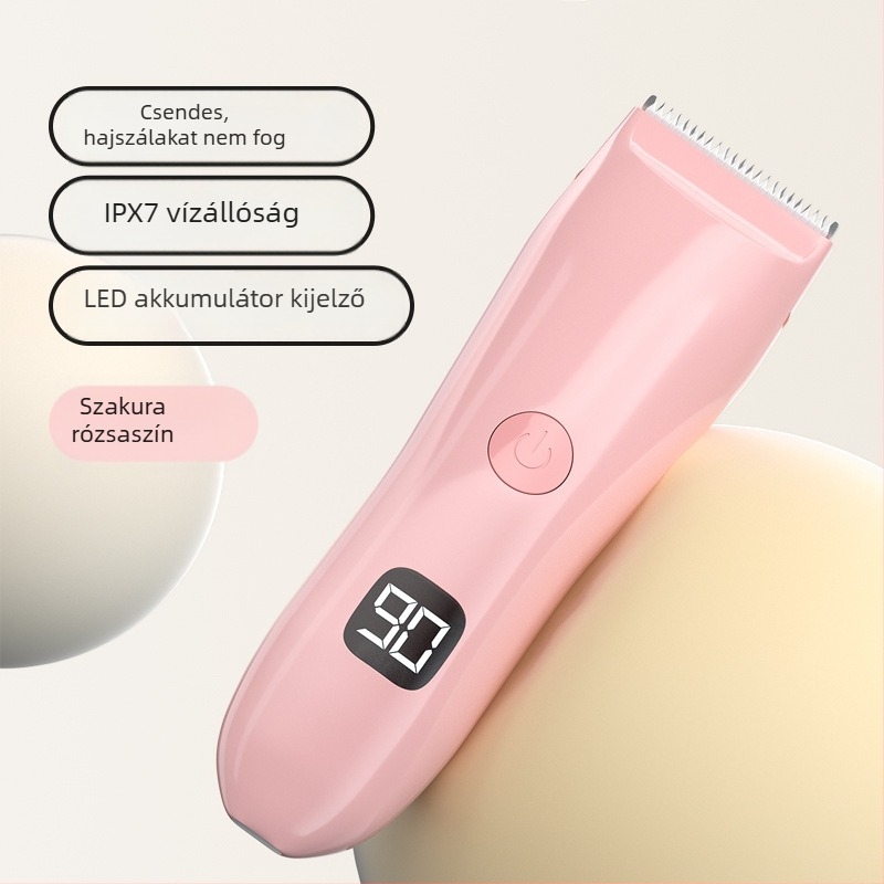 Babahajvágó – ultra-halk működés, automatikus szívó funkcióval, újratölthető, 5W, vízálló elektromos vágó