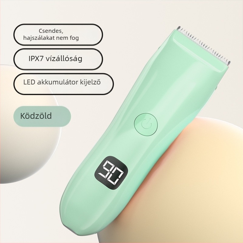 Babahajvágó – ultra-halk működés, automatikus szívó funkcióval, újratölthető, 5W, vízálló elektromos vágó