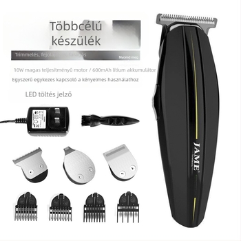 Elektronikus hajvágó JM-658 – kerámiapenge, leválasztható vágófej, négy típusú penge, USB-töltés