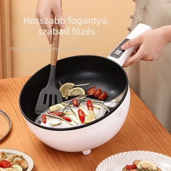 Elektromos wok párolóval, 801-1000W, 3-4L kapacitás, rozsdamentes acél test és belső edény, mikroprocesszoros vezérlés LCD kijelzővel, funkciók: párolás, sütés, forralás, dinsztelés