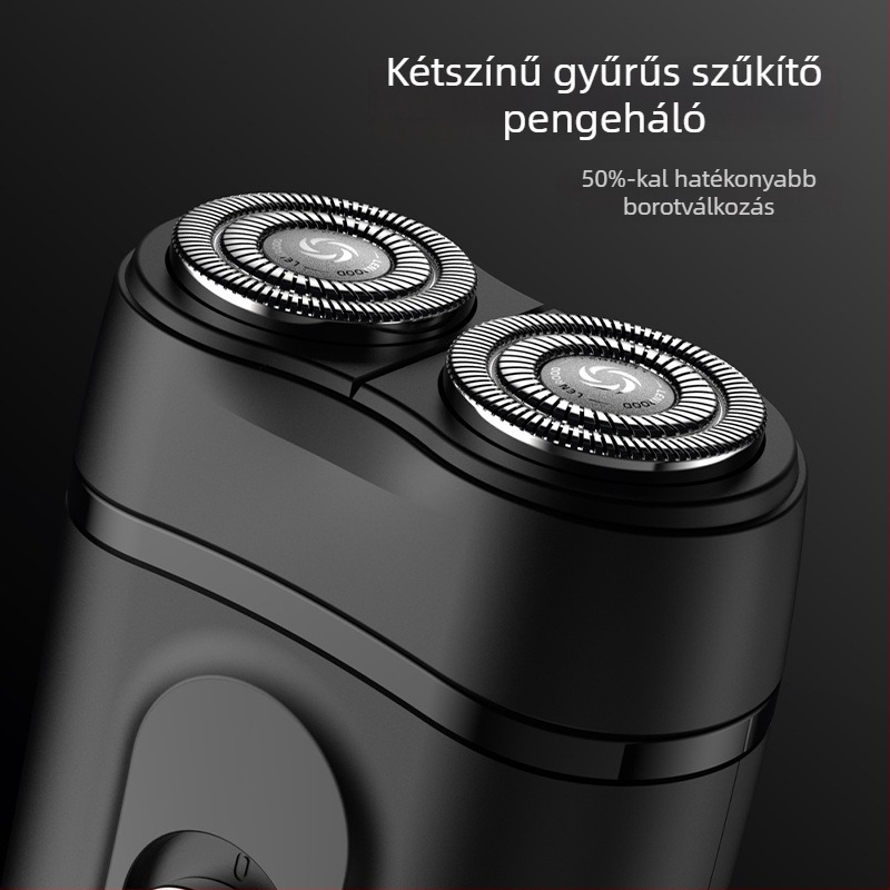 Neighbor Deer elektromos borotva, fej forgó, két pengés fej, lebegő fej, beépített 800–1000 mAh akkumulátor