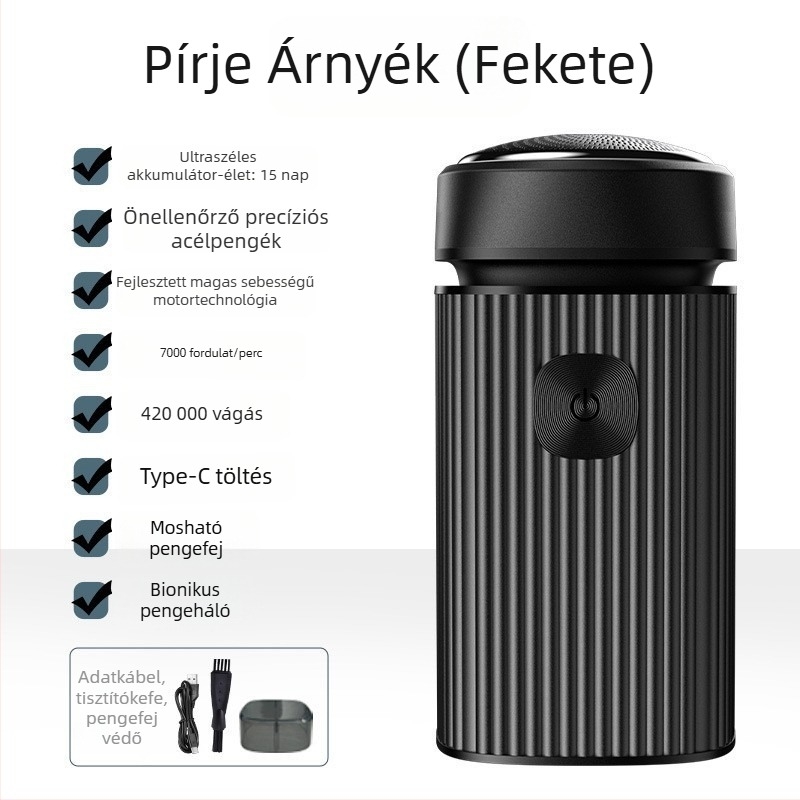 Neighbor Deer elektromos borotva, fej forgó, két pengés fej, lebegő fej, beépített 800–1000 mAh akkumulátor