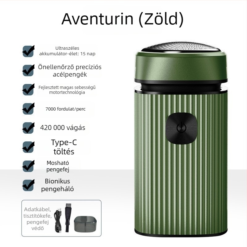 Neighbor Deer elektromos borotva, fej forgó, két pengés fej, lebegő fej, beépített 800–1000 mAh akkumulátor