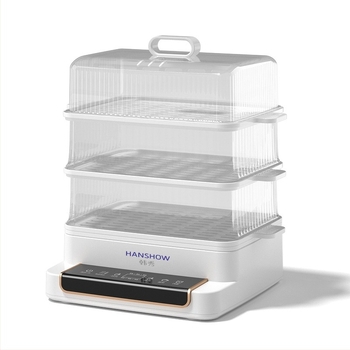 Elektromos gőzölő három rekeszes, kapacitás több mint 10 L, érintéses vezérlés, 800 W, 220 V