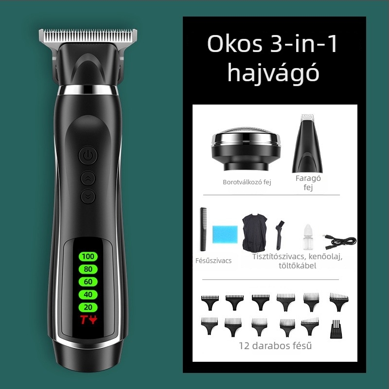 Sense of intellect vezeték nélküli hajvágó – újratölthető, teljesen mosható, rozsdamentes acél pengék, vízálló, általános használatra