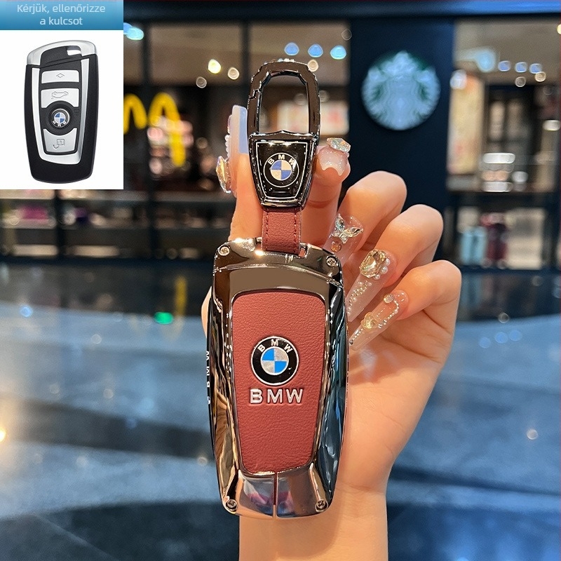 BMW kulcstartó tok – cinkötvözet, luxus stílus, egyedi feldolgozás, kompatibilis a 3/5/1/7 sorozatok és X1–X6 modellekkel