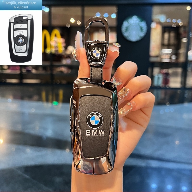 BMW kulcstartó tok – cinkötvözet, luxus stílus, egyedi feldolgozás, kompatibilis a 3/5/1/7 sorozatok és X1–X6 modellekkel