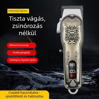 Vintage hajvágó készlet – Elektromos trimmer beépített akkumulátorral, 1000-1200mAh, üzemidő 1-3 óra, kefés motor, alacsony zaj (<36 dB)