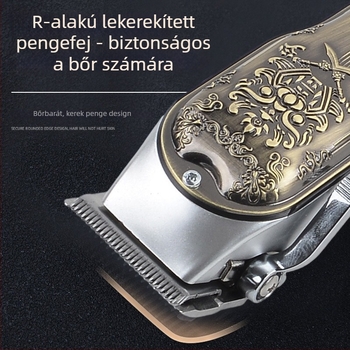 Vintage hajvágó készlet – Elektromos trimmer beépített akkumulátorral, 1000-1200mAh, üzemidő 1-3 óra, kefés motor, alacsony zaj (<36 dB)