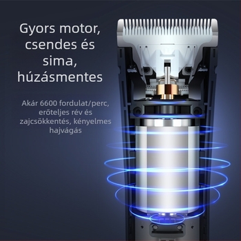 Conff KF-T123 Elektromos hajvágó kerámia vágófejjel, kettős energiaellátás (töltés vagy hálózat), vízálló és mosható, univerzális használatra
