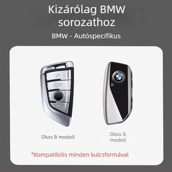 BMW kulcsház cink ötvözetből a 5-ös sorozathoz, 3-as sorozat (325Li), 530 modellhez, X5, X3, X2, X6, X7 – prémium kategória