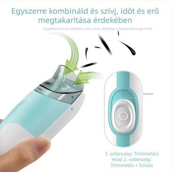 Baba automata hajvágó – USB töltéses, kettős tápellátású, vízálló, beépített akkumulátor 500–800 mAh, zaj 46–70 dB, működési idő 0–1 óra
