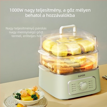 Supor elektromos pároló látható párolókosárral, nagy kapacitású, rozsdamentes acél, 3 rétegű, modell ZN23FK930