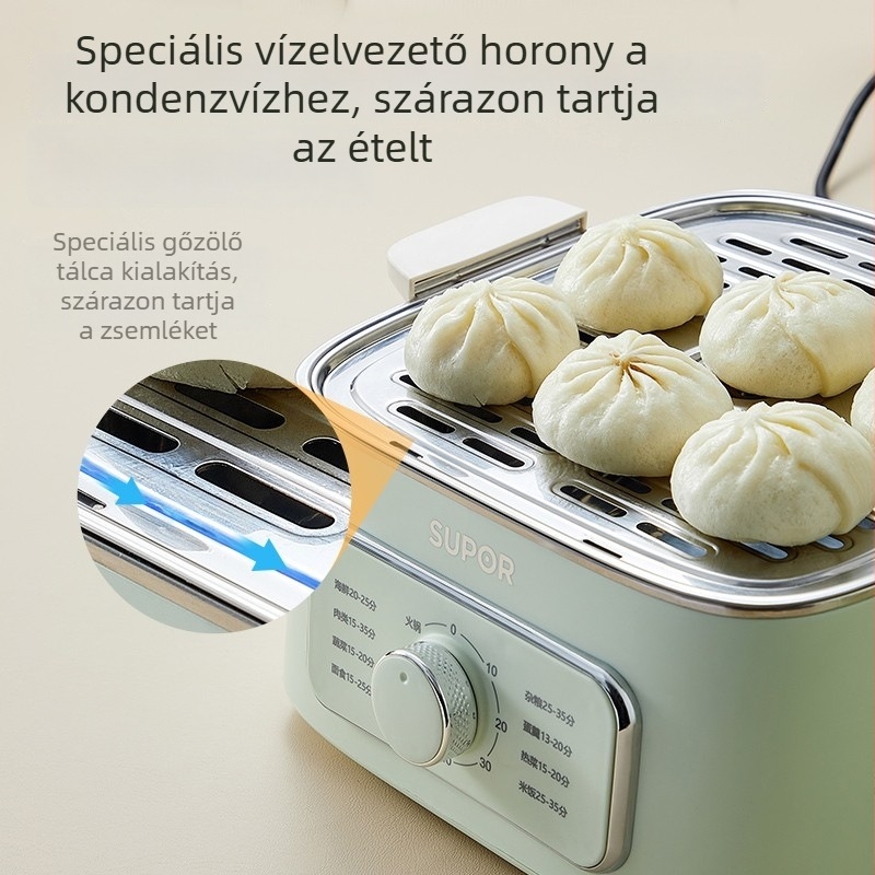 Supor elektromos pároló látható párolókosárral, nagy kapacitású, rozsdamentes acél, 3 rétegű, modell ZN23FK930