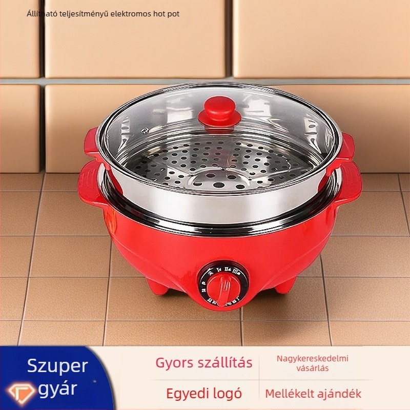 Elektromos forró üst mindent egyben, családi méret, nagy kapacitás, kétszintes, nagy teljesítményű gőzölés és főzés
