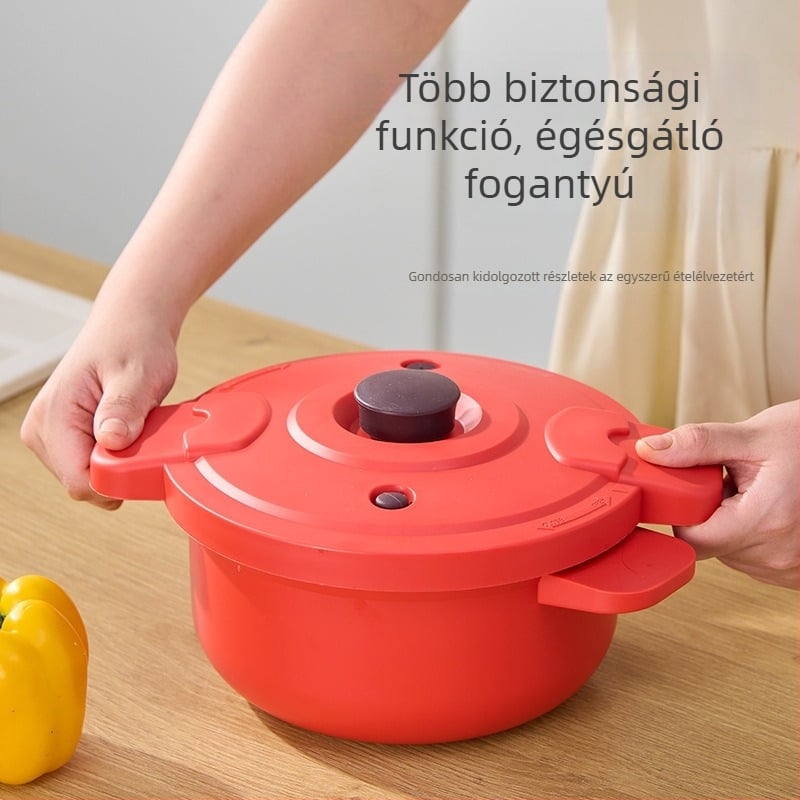 Kashouju Mikrohullámú rizsfőző – PP + szilikon gél, Indukcióval kompatibilis, 0.996 kg, Elektrikus gőzölő